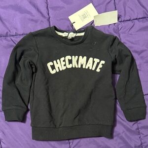 Kids Black 'Checkmate' Sweatshirt